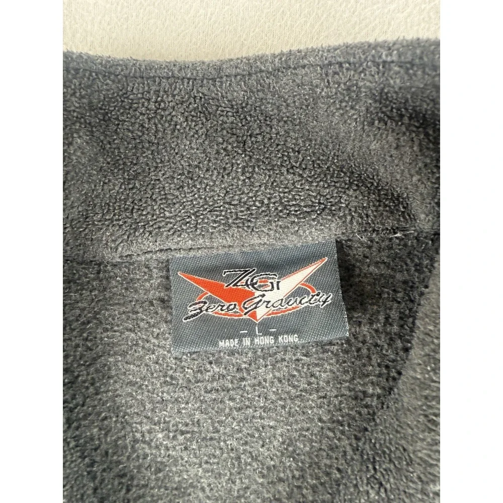 Zero Gravity Sweater Men's Size Large Vintage 1/4 Zip‎ Shirt Y2K Stripes Gray